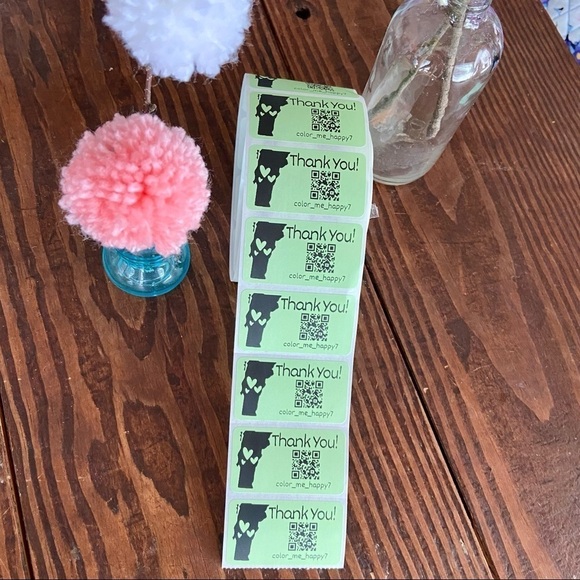 100 Personalized Thank You Thermal Stickers Your State and Closet Name /… - Picture 5 of 5